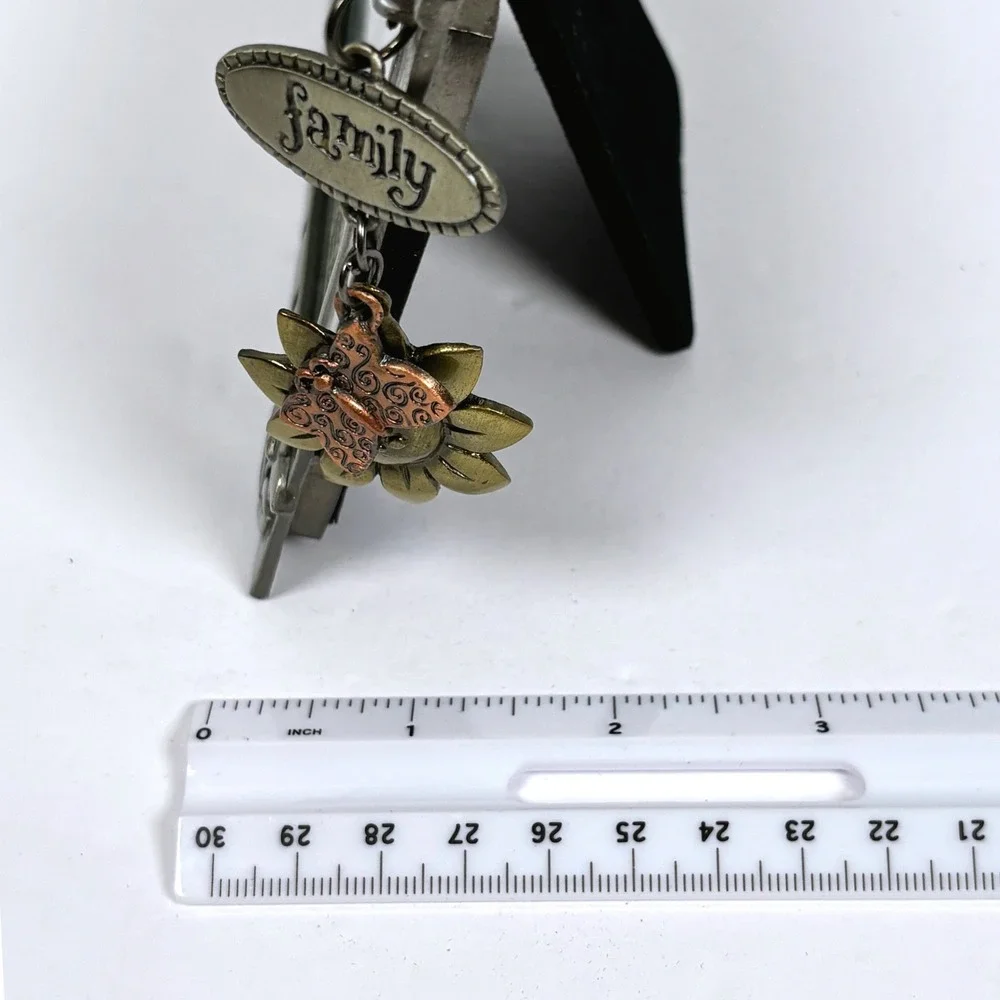 Vtg Fetco Pewter Family Charm PhotoFrame Picket Fence Flowers Country Garden